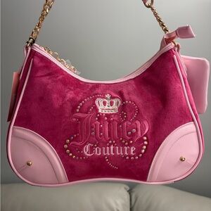 Juicy Couture Fuchsia and Light Pink Shoulder Bag